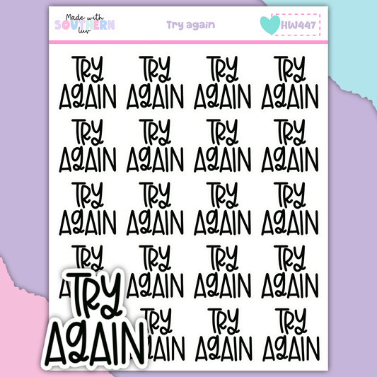 HW447 | TRY AGAIN
