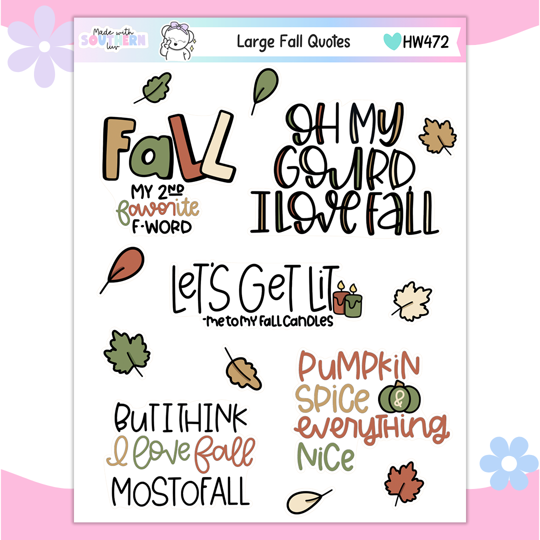 HW472 | LARGE FALL QUOTES