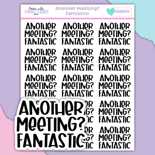 HW593 | ANOTHER MEETING? FANTASTIC