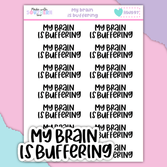 HW597 | MY BRAIN IS BUFFERING