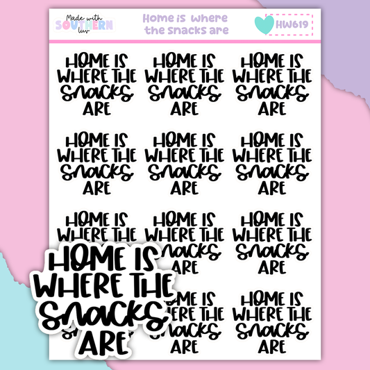 HW619 | HOME IS WHERE THE SNACKS ARE