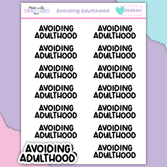 HW640 | AVOIDING ADULTHOOD