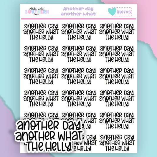 HW705 | ANOTHER DAY ANOTHER WHAT