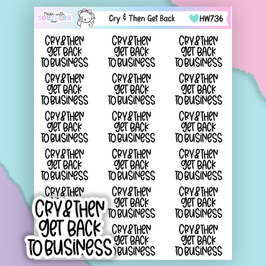 HW736 | CRY & GET THEN BACK