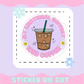 MY EMOTIONAL SUPPORT ICED COFFEE STICKER DIE CUT