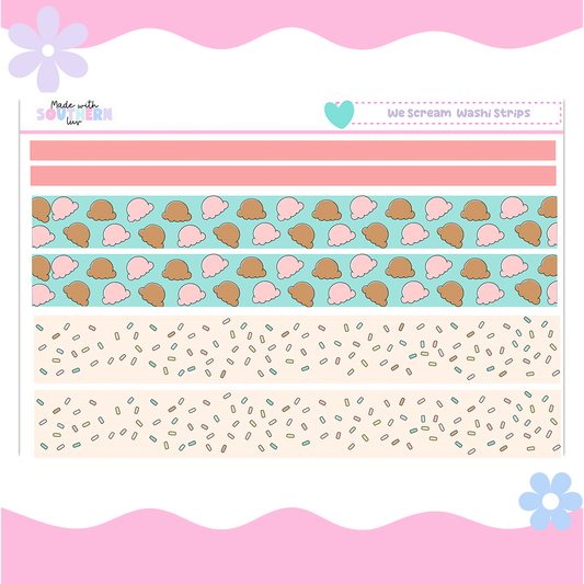 WE SCREAM ICE CREAM WASHI STRIPS