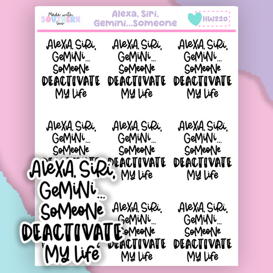 HW220 | ALEXA, SIRI, GEMINI..SOMEONE