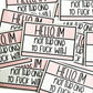 HELLO IM NOT THE ONE STICKER DIE CUT